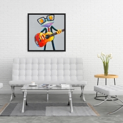 Encadré 24 x 24 - Drôle de grenouille à la guitare