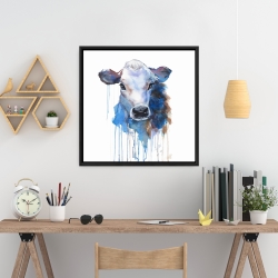 Framed 24 x 24 - Watercolor jersey cow