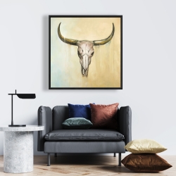 Framed 24 x 24 - Cow skull