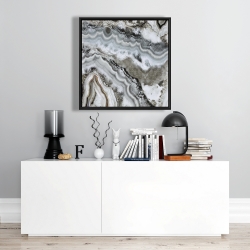 Framed 24 x 24 - Abstract geode