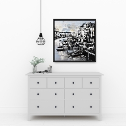 Framed 24 x 24 - Abstract venise port