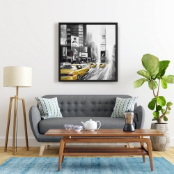 Framed 24 x 24 - Times square and yellow taxis
