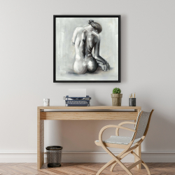 Framed 24 x 24 - Nude woman from behind