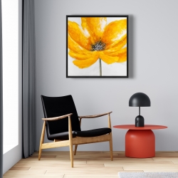 Framed 24 x 24 - Big yellow flower