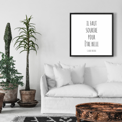 Framed 24 x 24 - You must smile to be beautiful