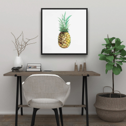 Encadré 24 x 24 - Ananas à l'aquarelle
