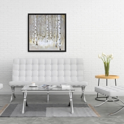 Framed 24 x 24 - Birch forest by winter