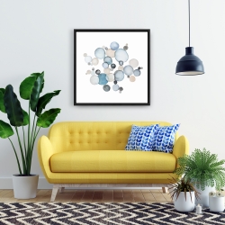 Framed 24 x 24 - Round pebbles