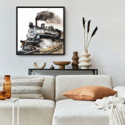 Encadré 24 x 24 - Train vapeur vintage