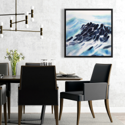 Encadré 24 x 24 - Vagues de la mer avec des éclats de peinture
