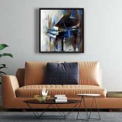 Framed 24 x 24 - Abstract grand piano