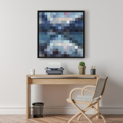 Encadré 24 x 24 - Paysage montagneux pixelisé