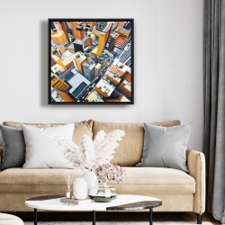 Framed 24 x 24 - High top view of buildings in new york