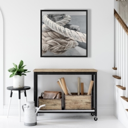 Framed 24 x 24 - Twisted boat rope