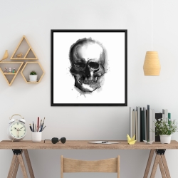 Encadré 24 x 24 - Crâne foncé aquarelle