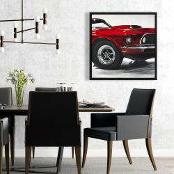Framed 24 x 24 - Classic red car