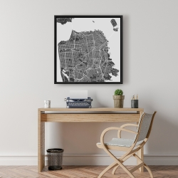 Framed 24 x 24 - San francisco city plan
