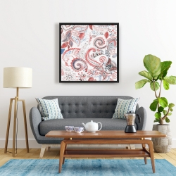 Framed 24 x 24 - Paisley pattern