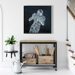 Framed 24 x 24 - Football player