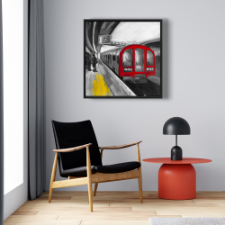 Framed 24 x 24 - Waiting subway