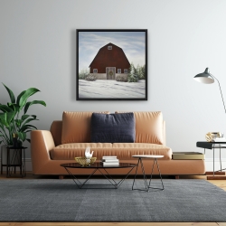 Encadré 24 x 24 - C'est l'hiver à la ferme