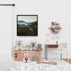 Encadré 24 x 24 - Moutons à la campagne