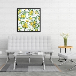 Framed 24 x 24 - Lemon pattern