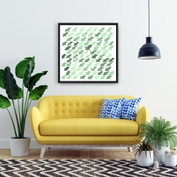Encadré 24 x 24 - Motif de x vert