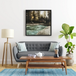 Encadré 24 x 24 - Cabane dans le bois