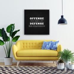 Framed 24 x 24 - Offense wins games...