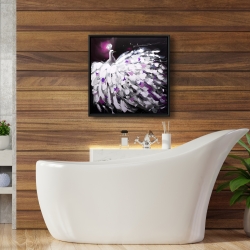 Encadré 24 x 24 - Paon violet