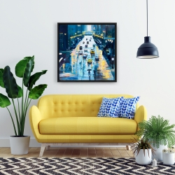 Framed 24 x 24 - Rainy streets of new york