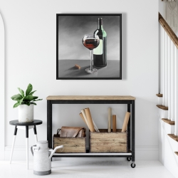 Encadré 24 x 24 - Bouteille de bourgogne