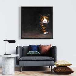 Framed 24 x 24 - Discreet cat