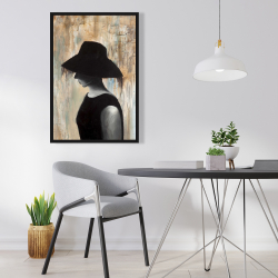 Encadré 24 x 36 - Audrey hepburn avec un grand chapeau