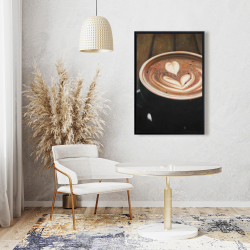 Framed 24 x 36 - Artistic cappuccino