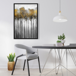 Encadré 24 x 36 - Forêt abstraite jaune