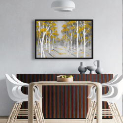 Framed 24 x 36 - Yellow birch forest