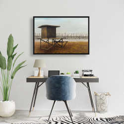 Framed 24 x 36 - Newport beach lifeguard tower