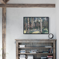 Framed 24 x 36 - Birches