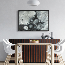 Framed 24 x 36 - Textured wooden logs