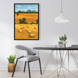 Framed 24 x 36 - Hay bale fields