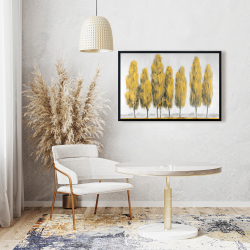 Framed 24 x 36 - Abstract yellow trees