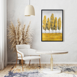 Framed 24 x 36 - Abstract yellow trees