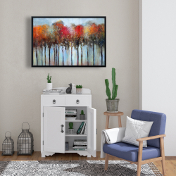 Framed 24 x 36 - Abstract and colorful forest