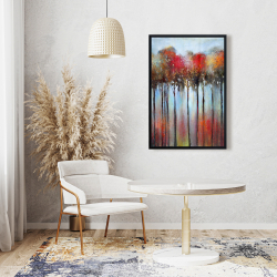Framed 24 x 36 - Abstract and colorful forest