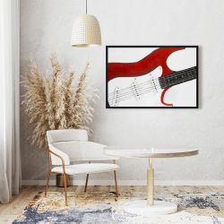 Framed 24 x 36 - Red rock guitar