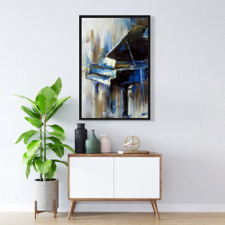 Framed 24 x 36 - Abstract grand piano