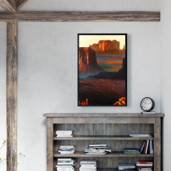 Framed 24 x 36 - Monument valley tribal park in arizona