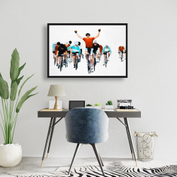 Encadré 24 x 36 - Cyclistes à la fin d'une course